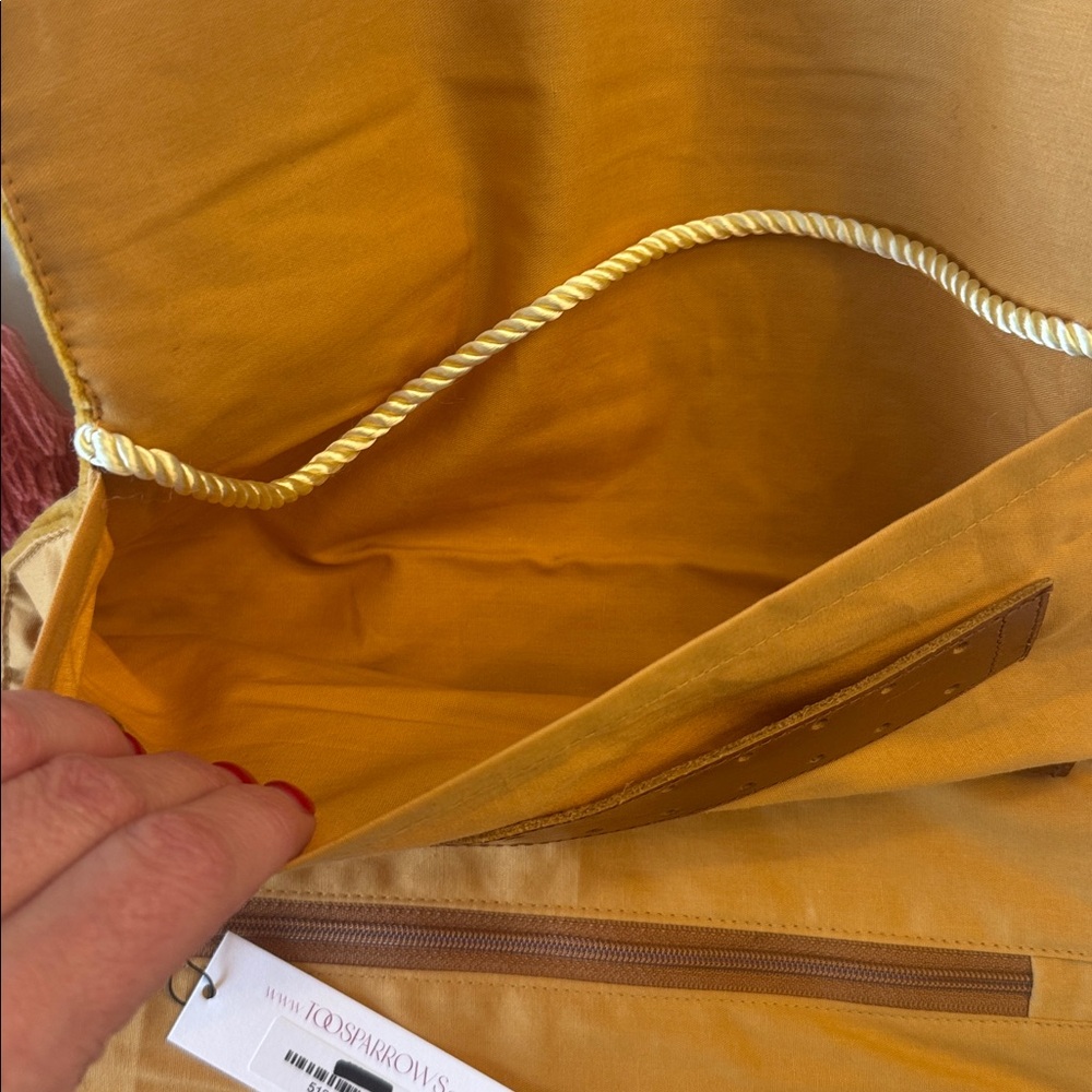 NWT! Rehab’s Rope Embroidered Velvet Jewelry Organizer- Mustard - Picture 11 of 12